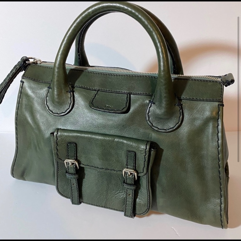 VINTAGE CHLOE EDITH LEATHER TOTE BAG